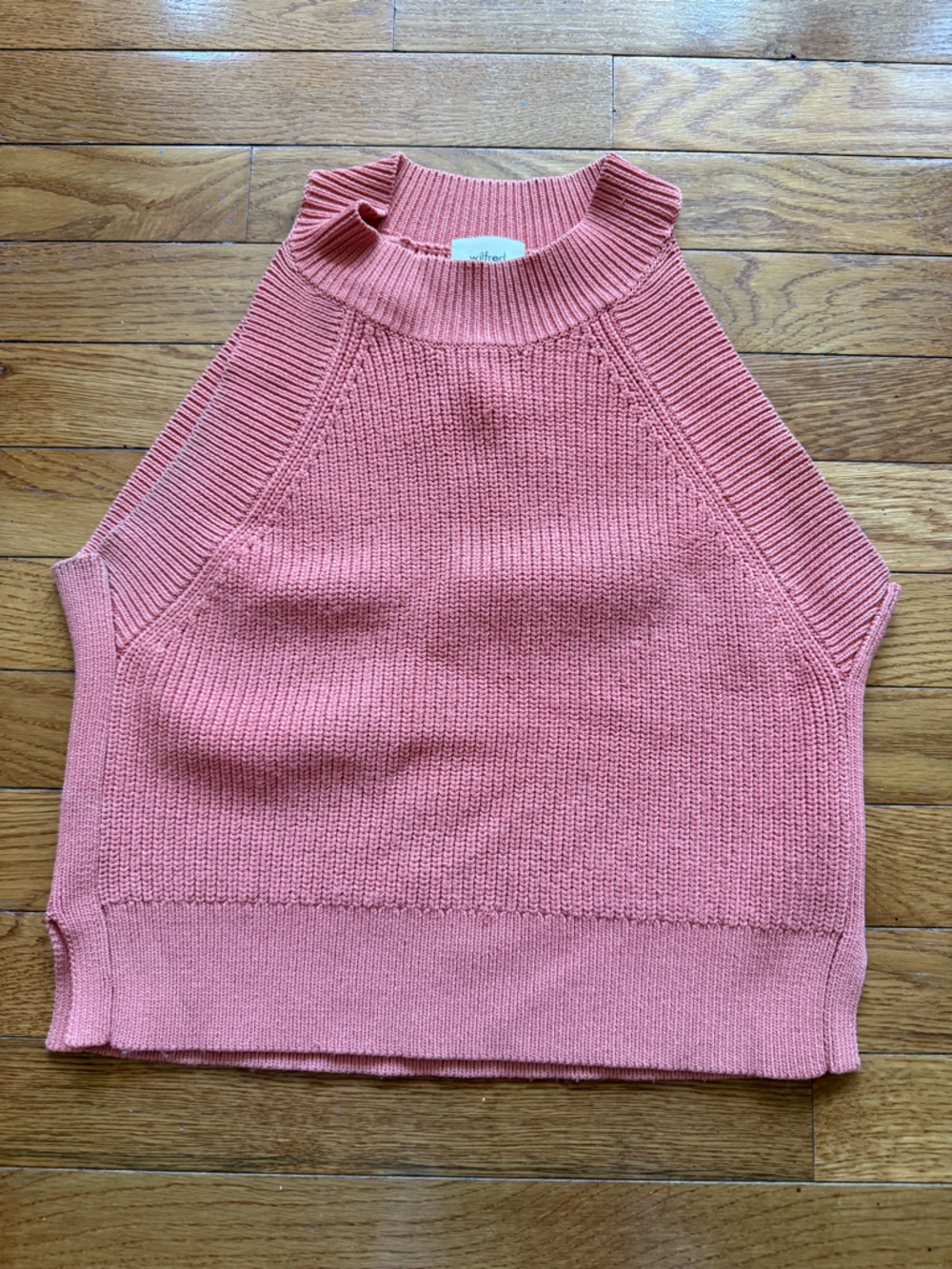 Wilfred Dusty Rose Sleeveless Knit Mock Neck Sweater